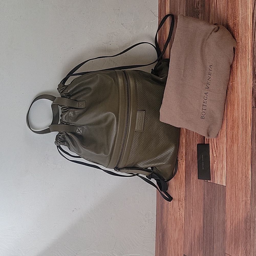 Bottega Veneta Olive green  backpack